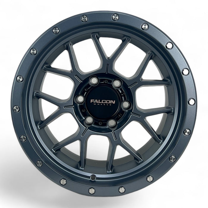 TX-7983-12-MGN 17 x 9 in. TX Titan Series Cast Aluminum Wheel, Matte Gunmetal with Black Ring