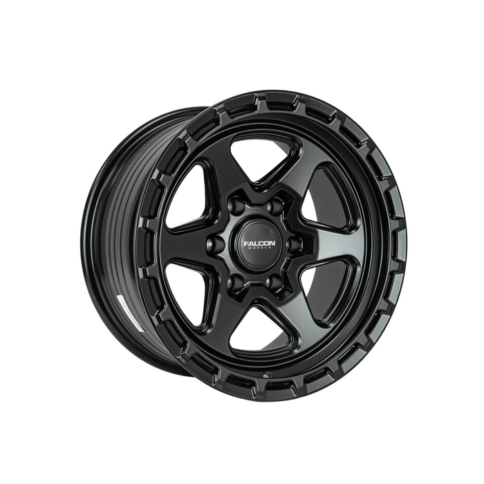 TC2-7983-12-MBK TC2 Series 6 Lug Wheel - Matte Black, 17 x 9.0 in., 6 x 139.7 mm, -12 mm