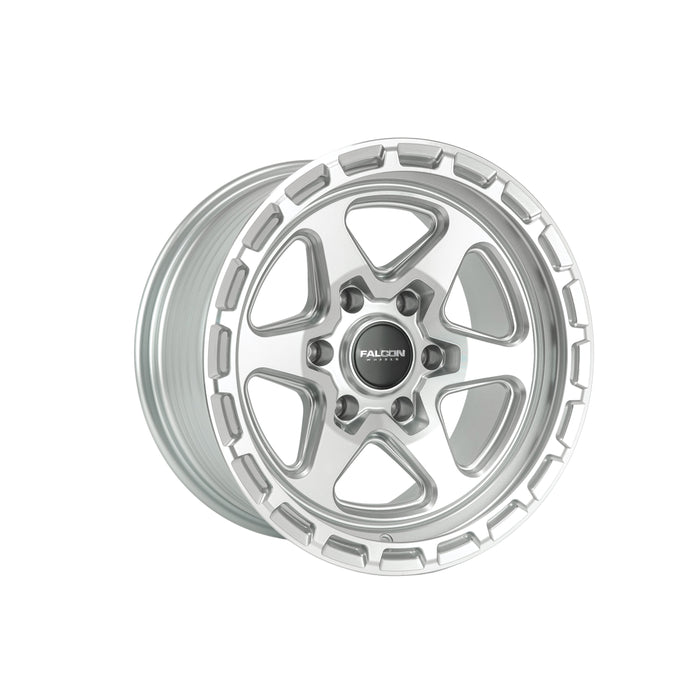 TC2-7983-12-SLF TC2 Series 6 Lug Wheel - Silver Machined Face, 17 x 9.0 in., 6 x 139.7 mm, -12 mm Offset