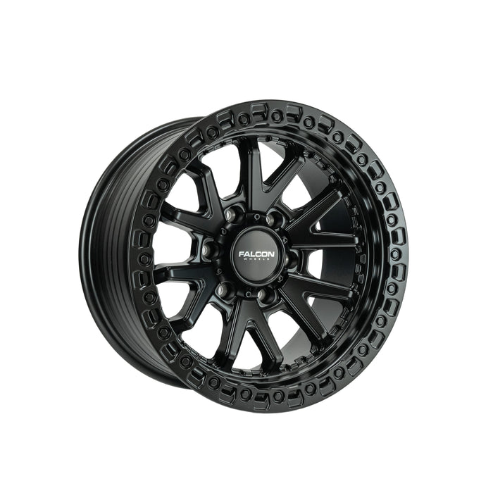 TC3-7983-10-MBK TC3 Series 6 Lug Wheel - Matte Black, 17 x 9.0, 6 x 139.7 mm, -10 Offset