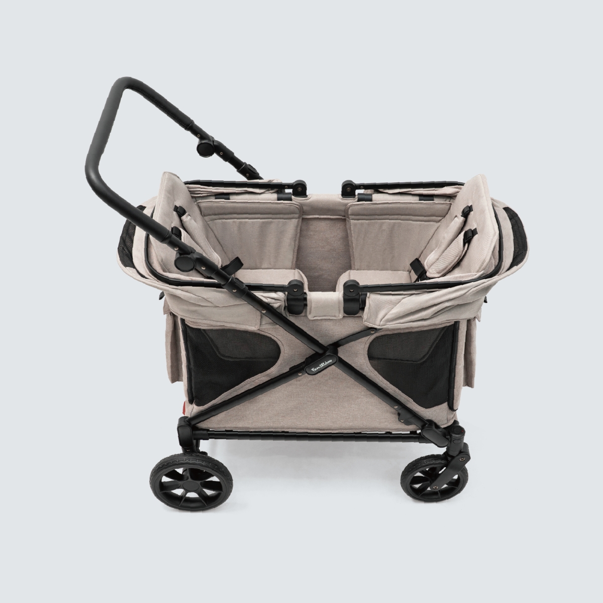 BA101005U-XX Unisex Q2 Wagon Stroller for Kids, Ash Rose