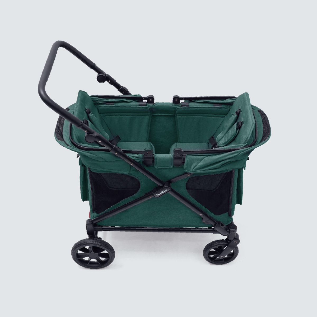BA101015U-XX Unisex Q2 Wagon Stroller for Kids, Emerald Green