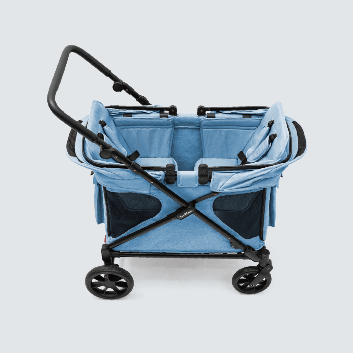 BA101019U-XX Unisex Q2 Wagon Stroller for Kids, Denim Blue