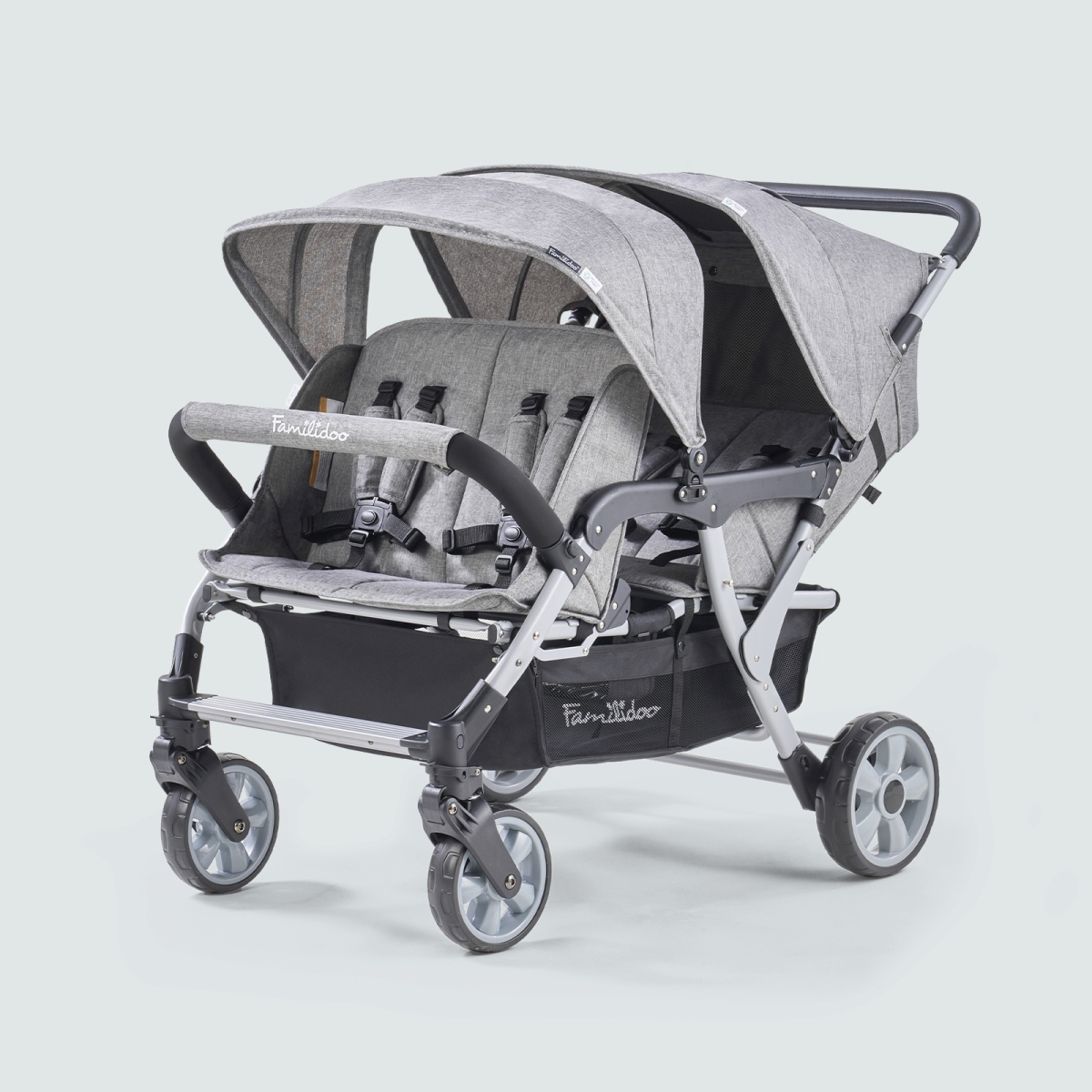 BA151711 Unisex H4E Quad Wagon Stroller for Kids, Gray