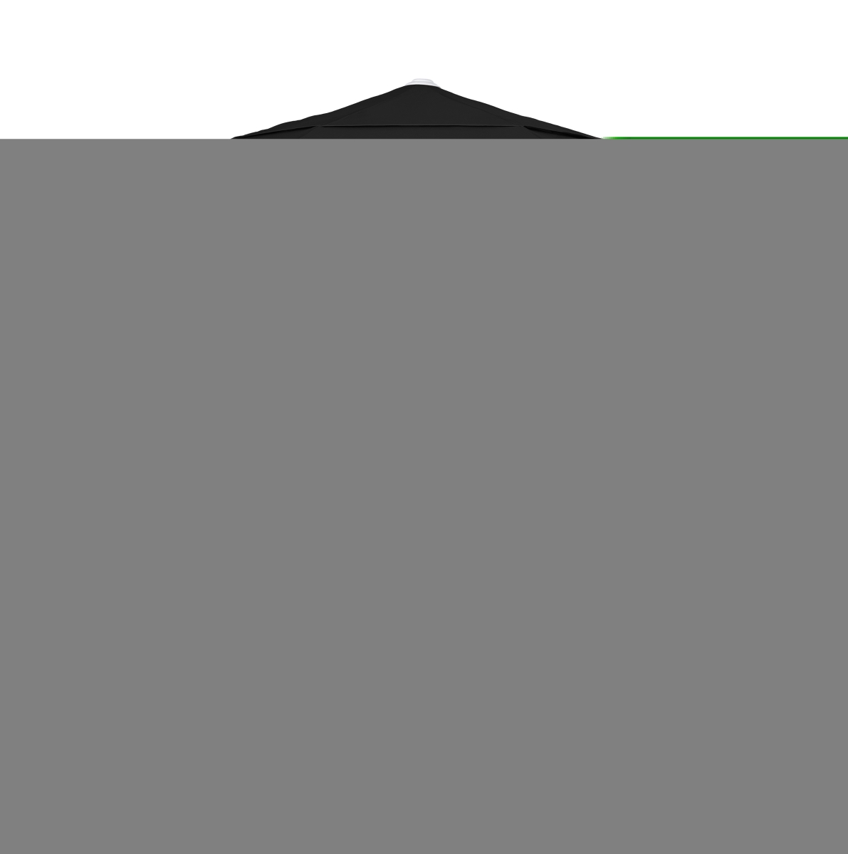 7.5 ft. Hex Beach Umbrella 6 Rib Push Up Natural Oak with Black Spun Poly Canopy