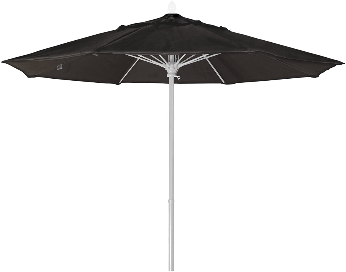 7.5 ft. Oct Market 8 Rib Push Up White with Black Marine Grade Canopy
