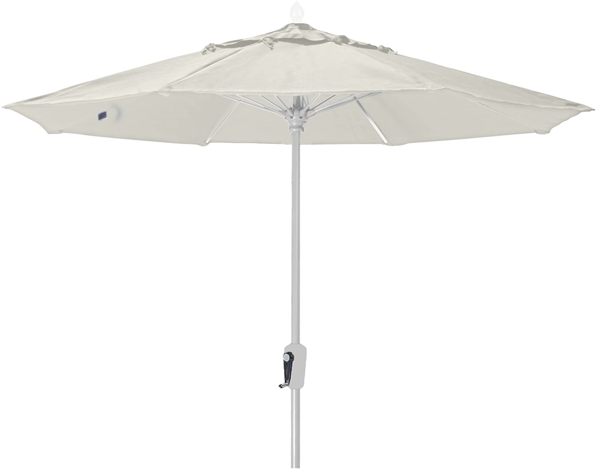 7.5 ft. Oct Market 8 Rib Push Up White with Natural White Marine Grade Canopy