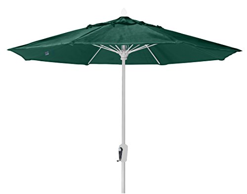 7.5 ft. Oct Market 8 Rib Push Up White with Forest Green Marine Grade Canopy