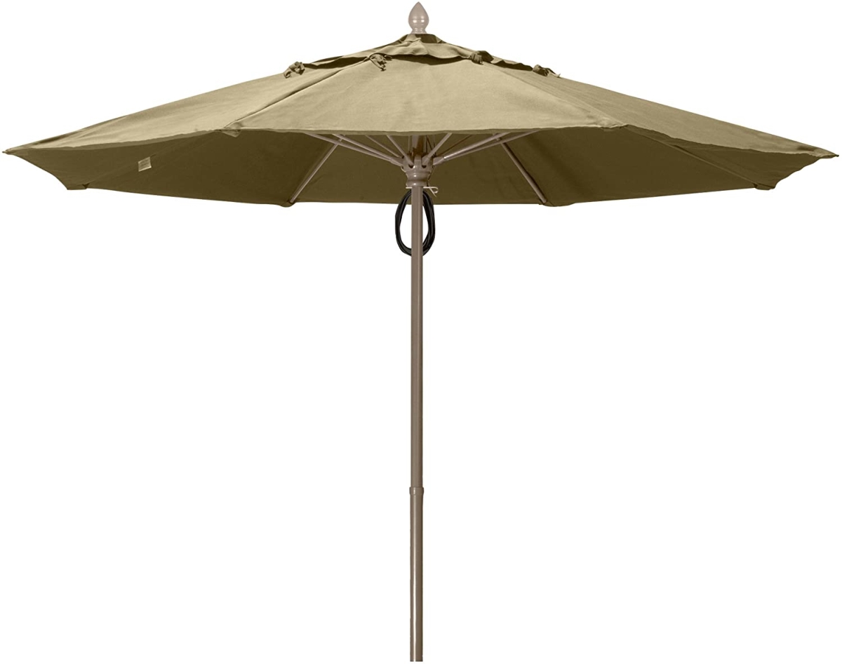 7.5 ft. Oct Market 8 Rib Push Up White with Pacific Blue Marine Grade Canopy