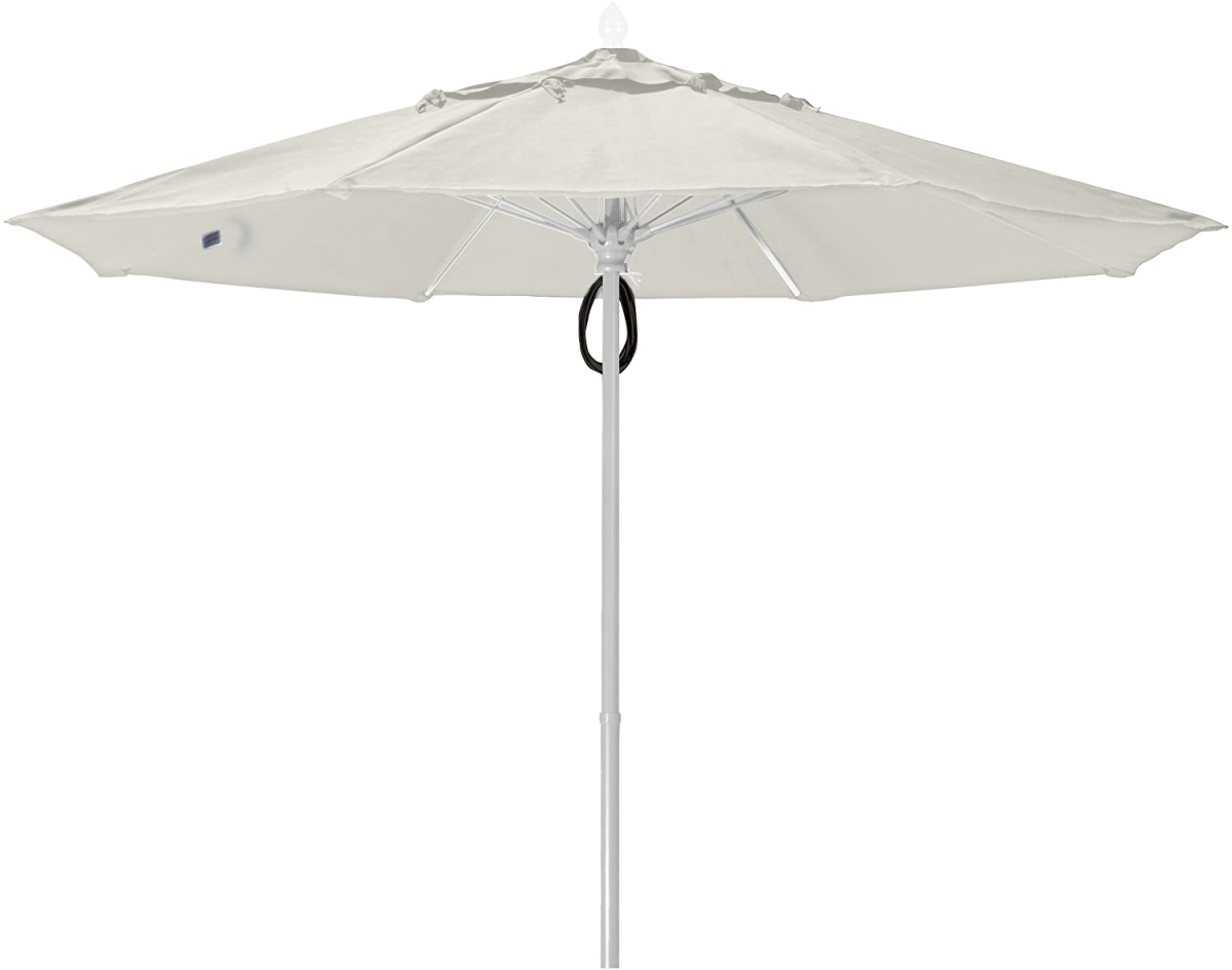 7.5 ft. Oct Market 8 Rib Push Up White with Natural White Marine Grade Canopy