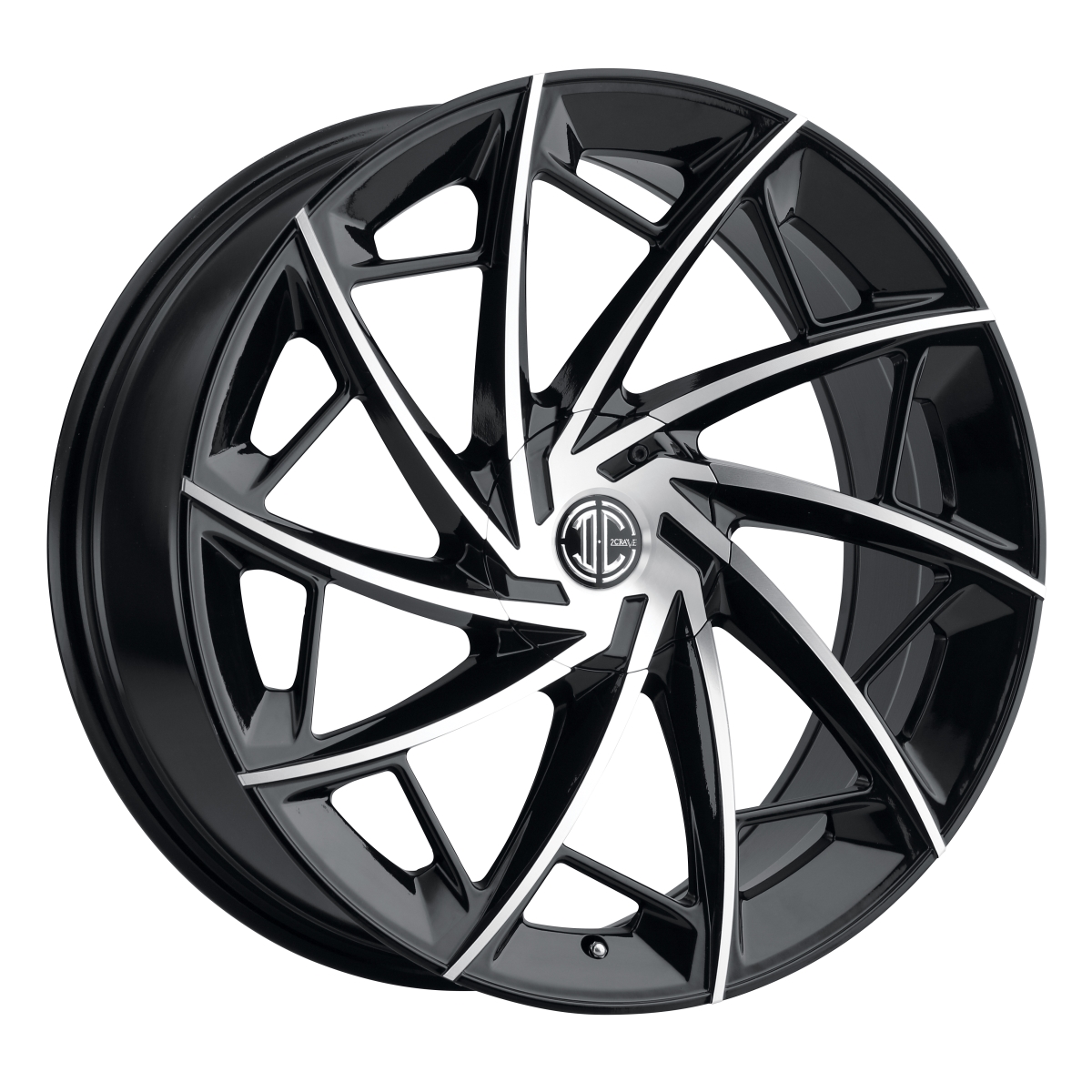 Picture of 2Crave N36-2085BC10JB-I No.36 20 x 8.5 in. Machined Face Wheel - Gloss Black