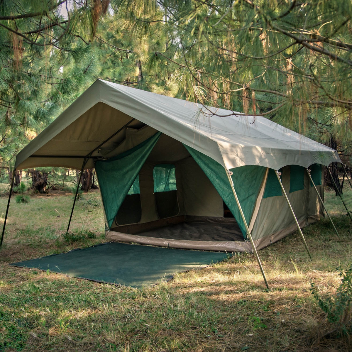 Picture of Bushtec Adventure ALFCSDCT Echo 2200 Meru Luxury Canvas Tent for Outfitter&#44; Basecamp