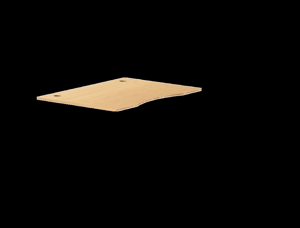 C-R4824LB-ZB 48 x 24 in. Desktop Curved Table, Natural Bamboo