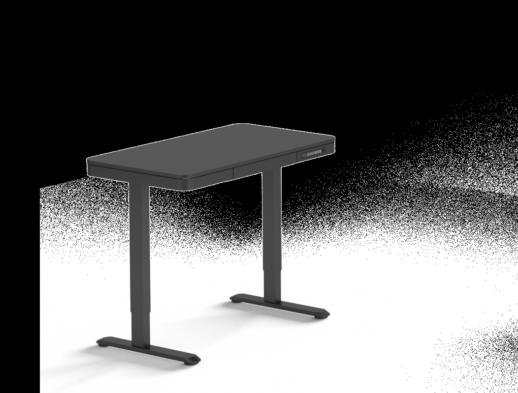 Q3B 48 x 24 in. Comhar Standing Desk with Drawers, Black