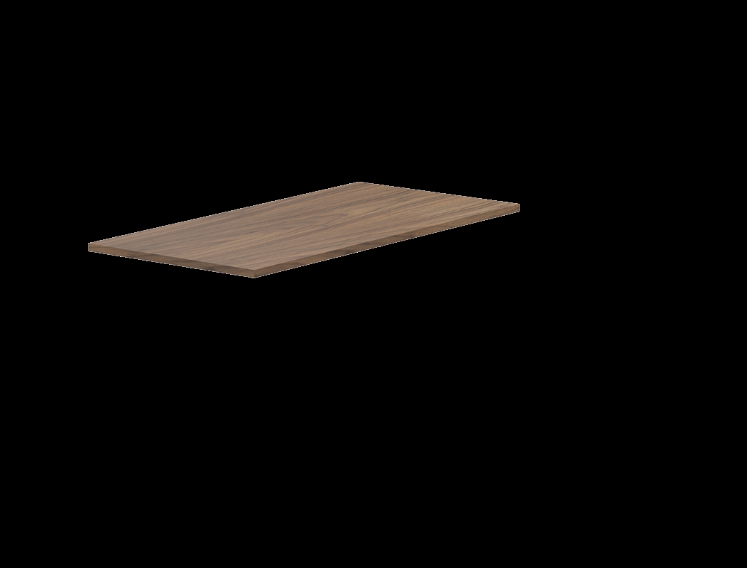 TB-R4824-BW 48 x 24 in. Solid Wood Texture Desktop, Black Walnut