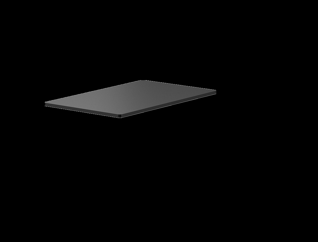 TB-R4830B-CB 48 x 30 in. Rectangular Desktop Chipboard, Black