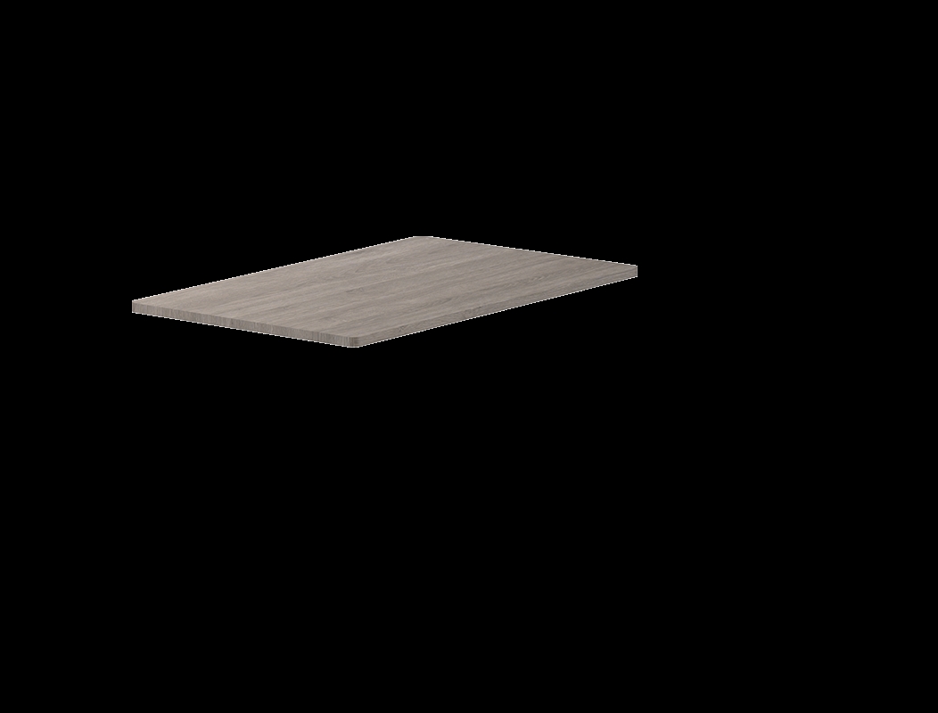 TB-R8030WW-CB 80 x 30 in. Rectangular Desktop Chipboard, Oak Veneers