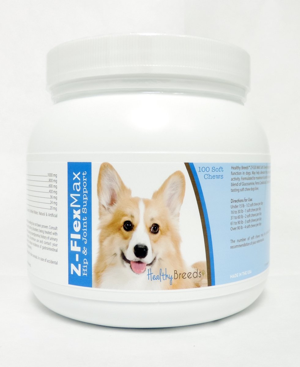 Picture of Healthy Breeds 840235113225 Pembroke Welsh Corgi Z-Flex Max Hip & Joint Soft Chews - 100 Count