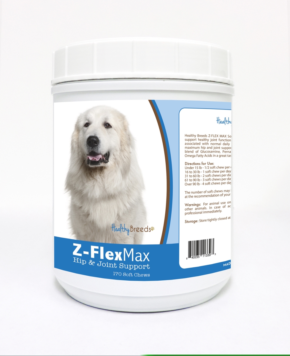 Picture of Healthy Breeds 840235113393 Great Pyrenees Z-Flex Max Hip & Joint Soft Chews - 170 Count