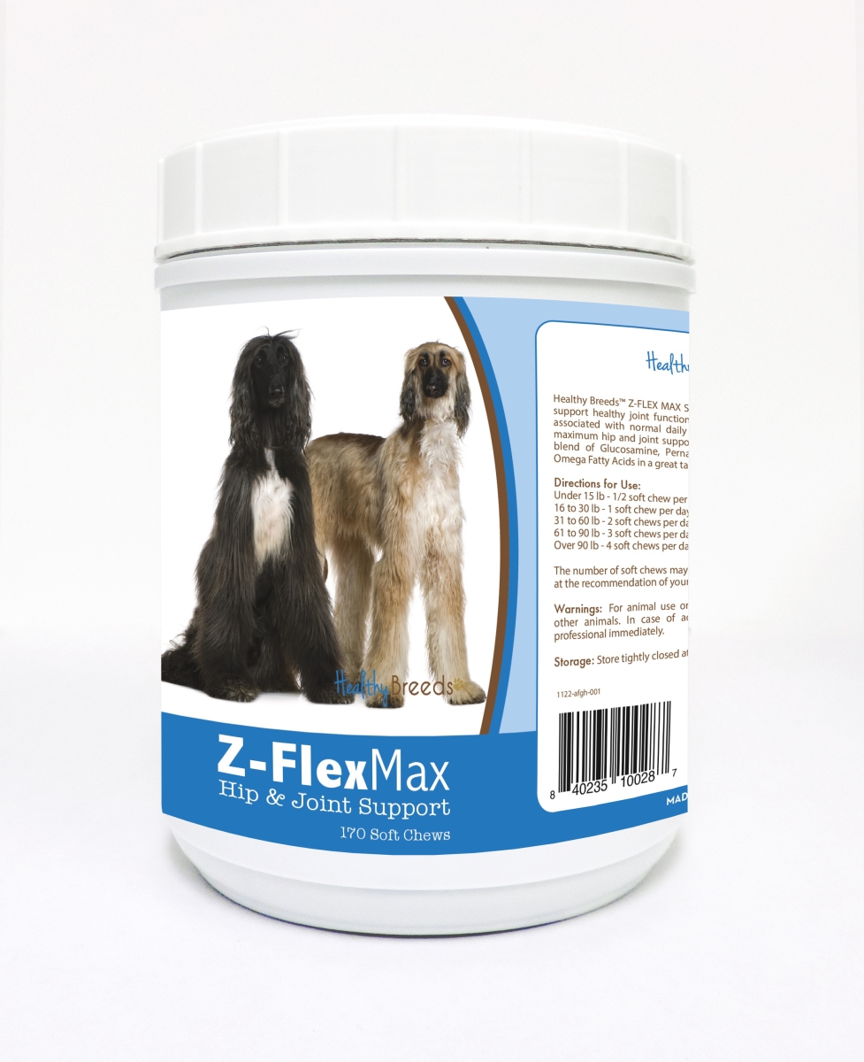 Picture of Healthy Breeds 840235100287 Afghan Hound Z-Flex Max Hip & Joint Soft Chews - 170 Count