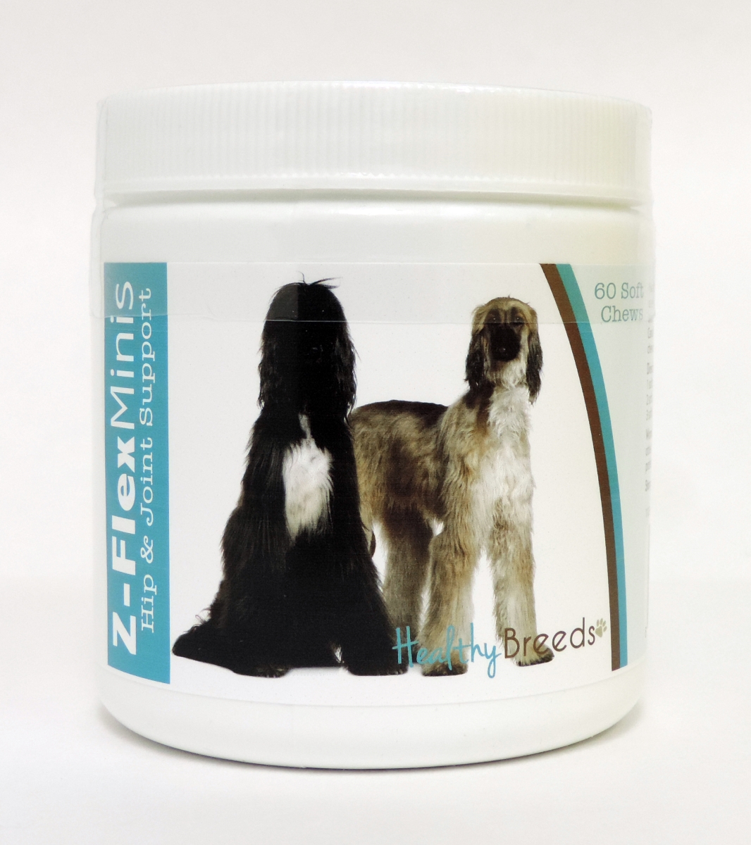 Picture of Healthy Breeds 840235100324 Afghan Hound Z-Flex Minis Hip & Joint Support Soft Chews - 60 Count