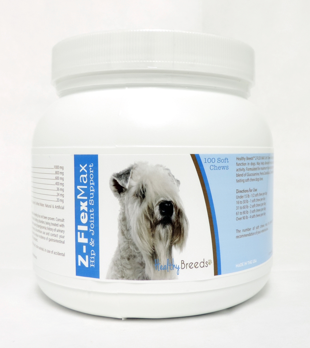 Picture of Healthy Breeds 840235114000 Soft Coated Wheaten Terrier Z-Flex Max Hip & Joint Soft Chews - 100 Count