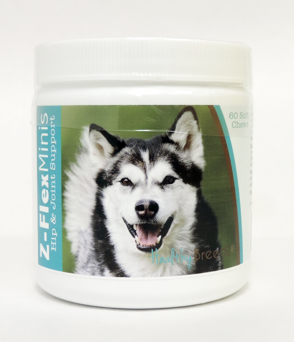 Picture of Healthy Breeds 840235100805 Alaskan Malamute Z-Flex Minis Hip & Joint Support Soft Chews - 60 Count