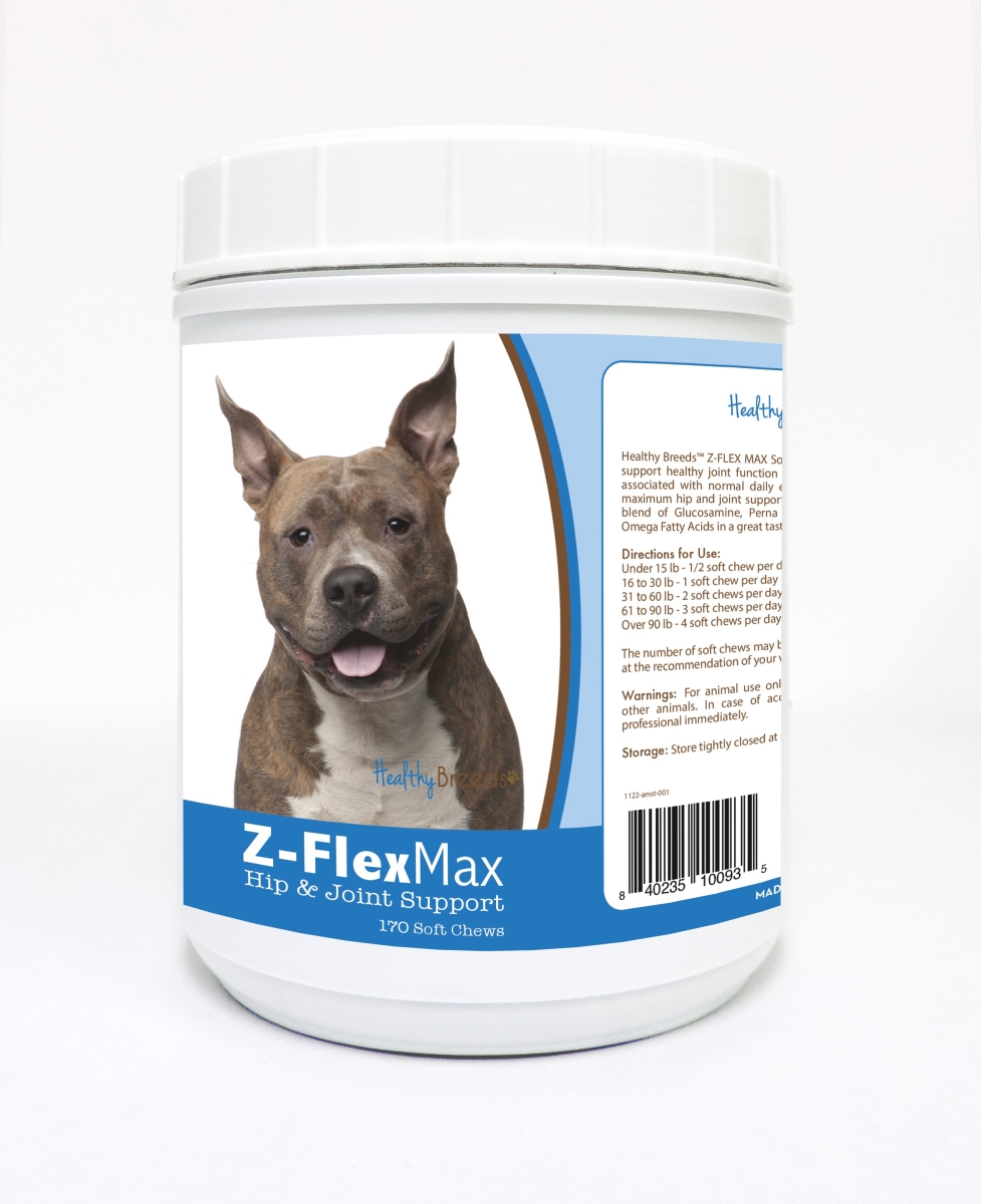 Picture of Healthy Breeds 840235100935 American Staffordshire Terrier Z-Flex Max Hip & Joint Soft Chews - 170 Count