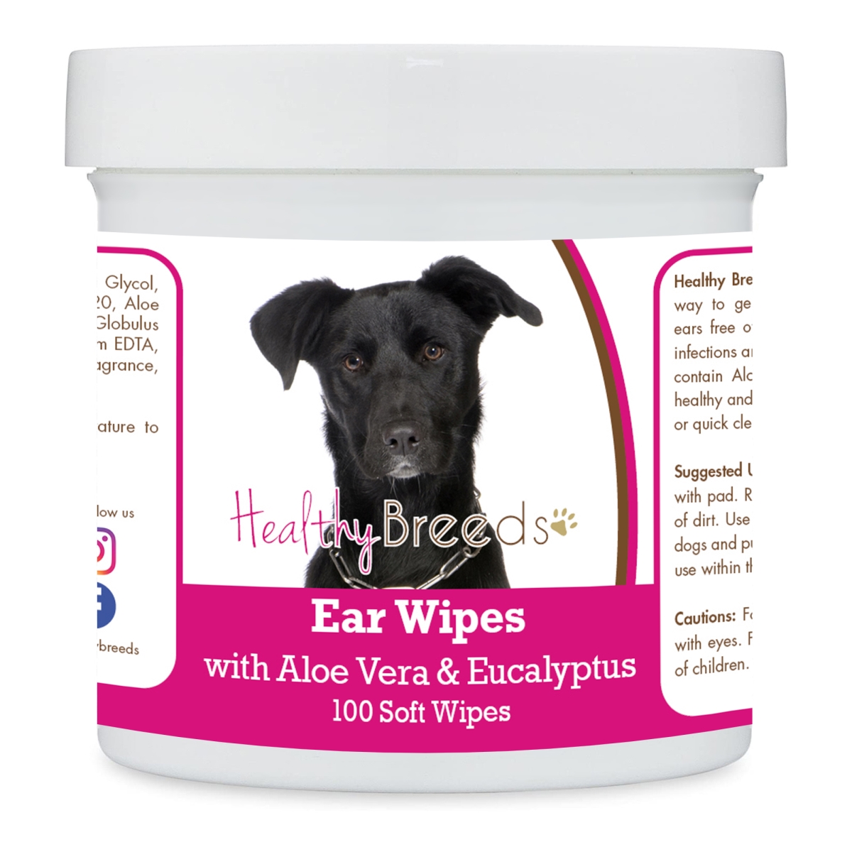Picture of Healthy Breeds 192959824193 Mutt Ear Cleaning Wipes with Aloe & Eucalyptus for Dogs - 100 Count