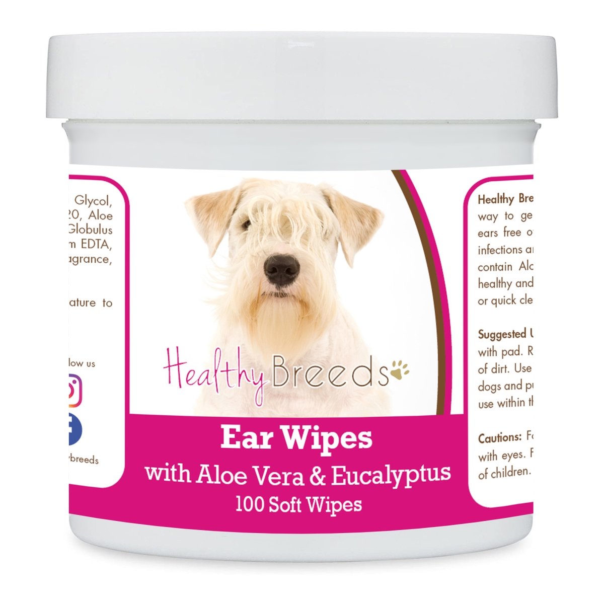 Picture of Healthy Breeds 192959824643 Sealyham Terrier Ear Cleaning Wipes with Aloe & Eucalyptus for Dogs - 100 Count
