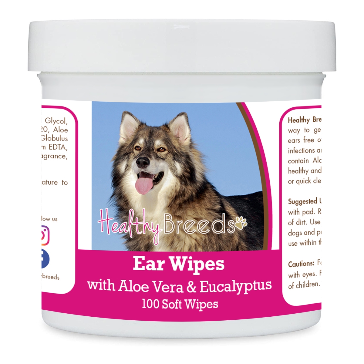 Picture of Healthy Breeds 192959824896 Utonagan Ear Cleaning Wipes with Aloe & Eucalyptus for Dogs - 100 Count