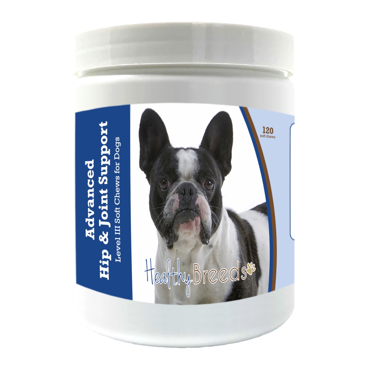 Picture of Healthy Breeds 192959898279 French Bulldog Advanced Hip & Joint Support Level III Soft Chews for Dogs