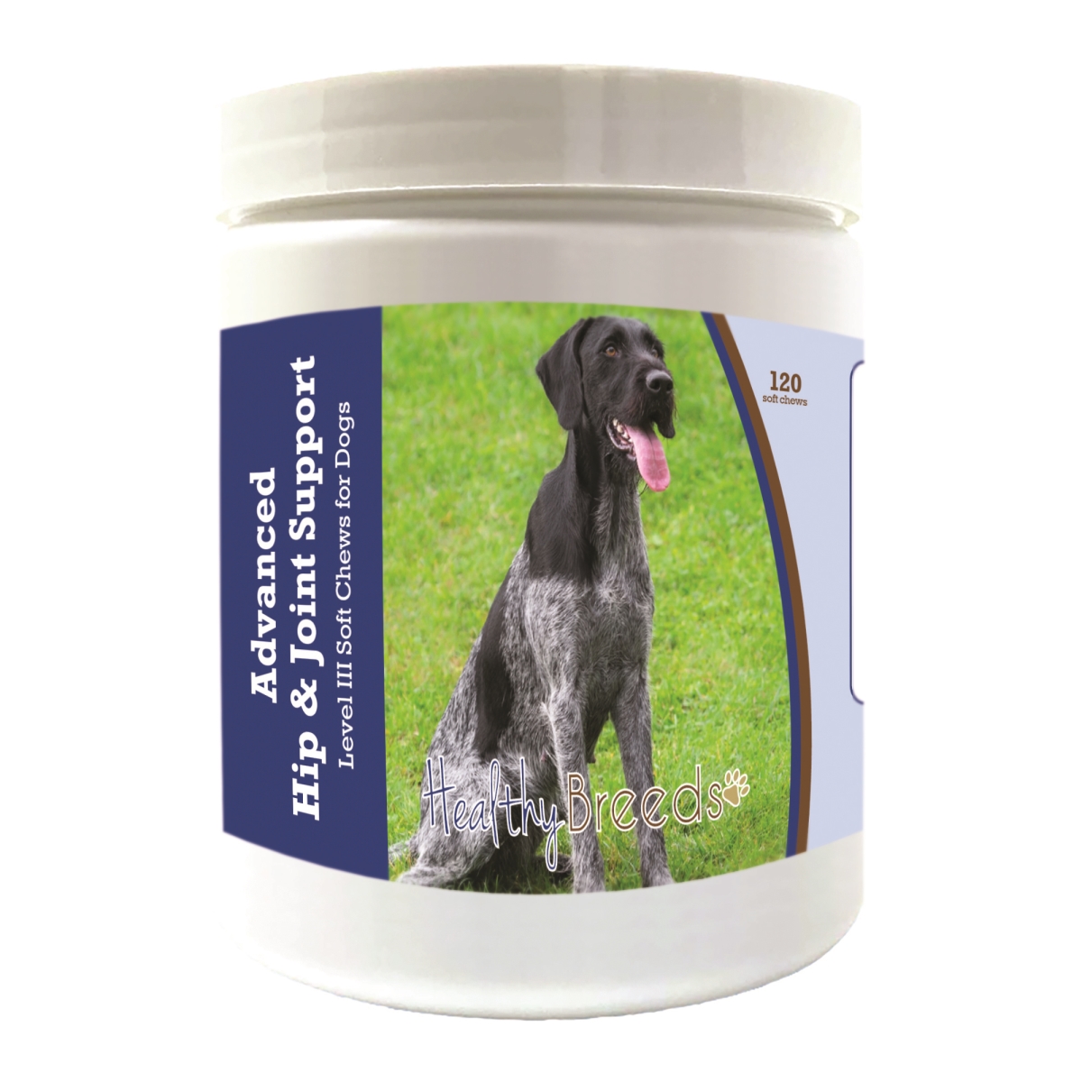 Picture of Healthy Breeds 192959898323 German Wirehaired Pointer Advanced Hip & Joint Support Level III Soft Chews for Dogs