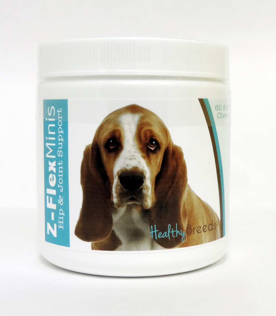 Picture of Healthy Breeds 840235101420 Basset Hound Z-Flex Minis Hip & Joint Support Soft Chews - 60 Count