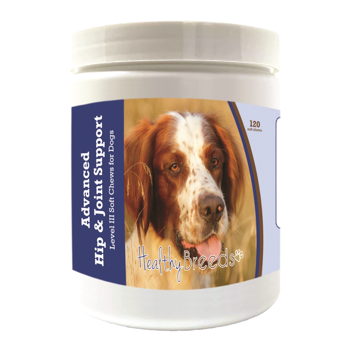 Picture of Healthy Breeds 192959898460 Irish Red & White Setter Advanced Hip & Joint Support Level III Soft Chews for Dogs