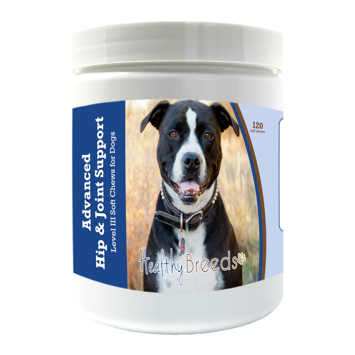 Picture of Healthy Breeds 192959898866 Pit Bull Advanced Hip & Joint Support Level III Soft Chews for Dogs
