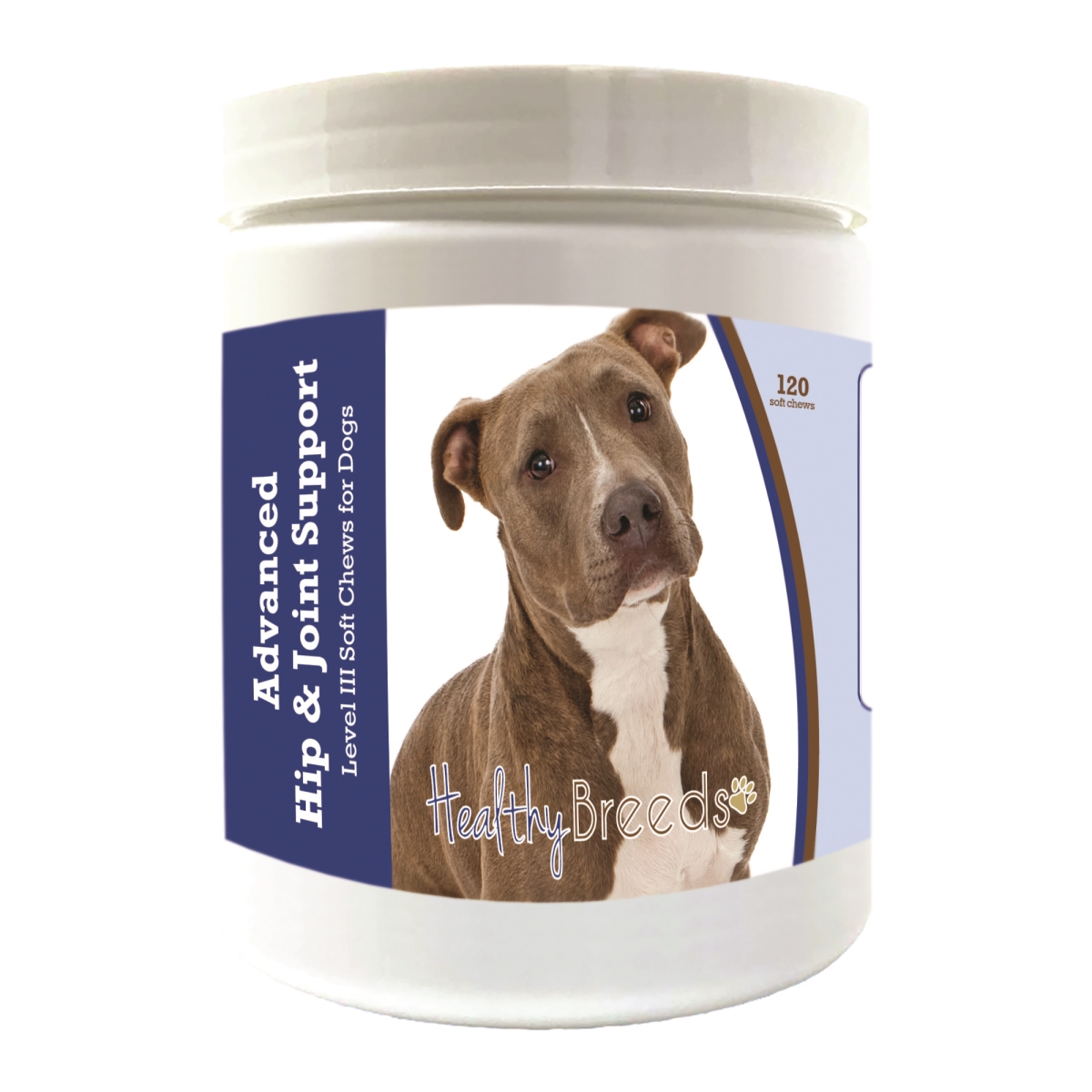 Picture of Healthy Breeds 192959898873 Pit Bull Advanced Hip & Joint Support Level III Soft Chews for Dogs
