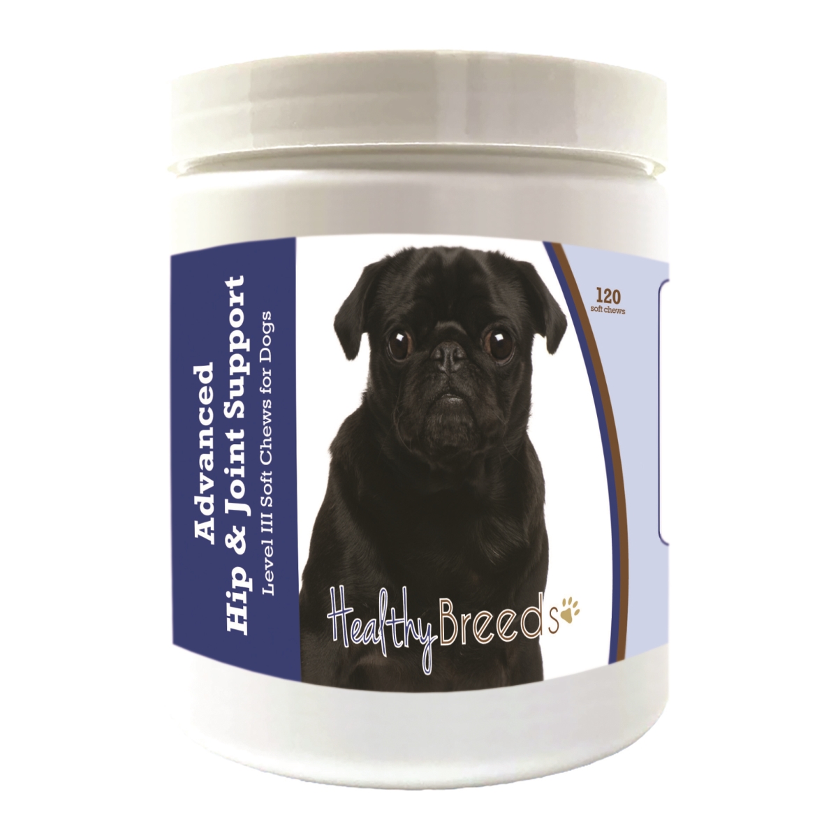 Picture of Healthy Breeds 192959899023 Pug Advanced Hip & Joint Support Level III Soft Chews for Dogs