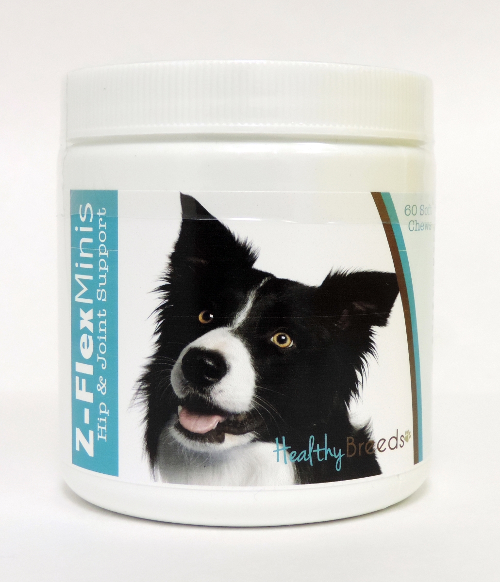 Picture of Healthy Breeds 840235101604 Border Collie Z-Flex Minis Hip & Joint Support Soft Chews - 60 Count