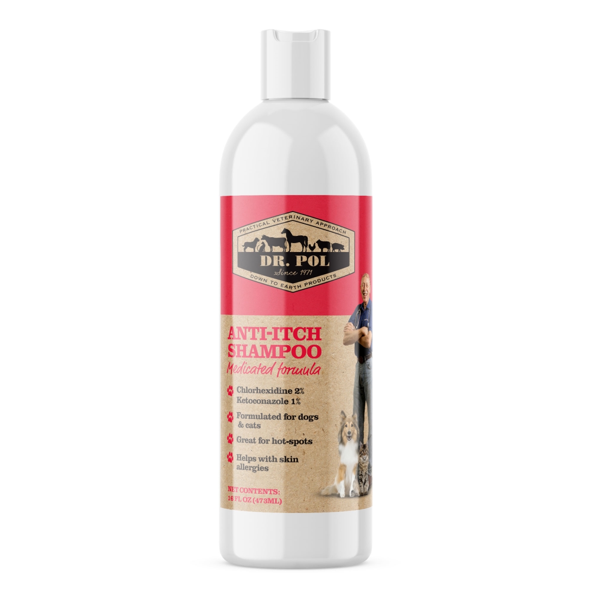 Picture of Dr. Pol 860007679353 16 oz Anti-Itch Shampoo for Dogs & Cats