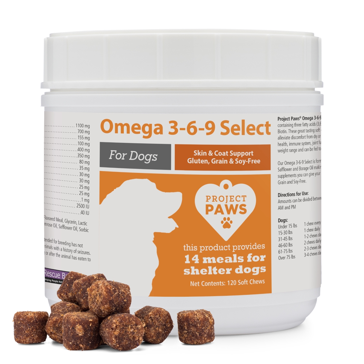 Picture of Project Paws 600246996916 Omega 3-6-9 Select Soft Chews - 120 Count