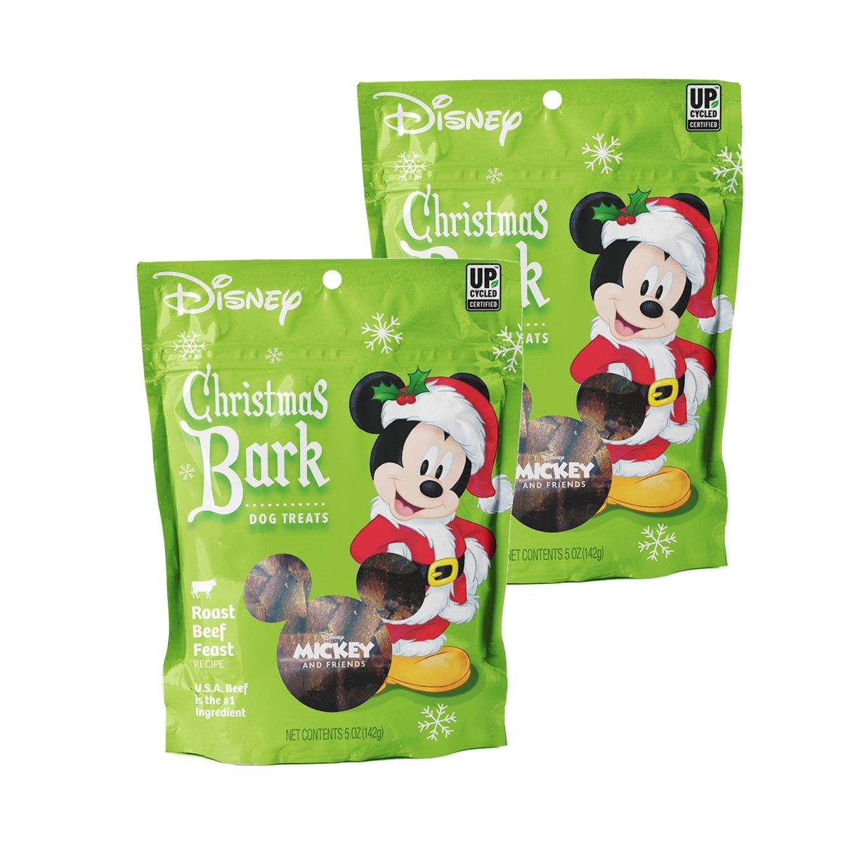Picture of Phelps Pet 192959905236 5 oz Disney Holiday Collection Christmas Bark Roast Beef Feast Recipe Dog Treats - Pack of 2