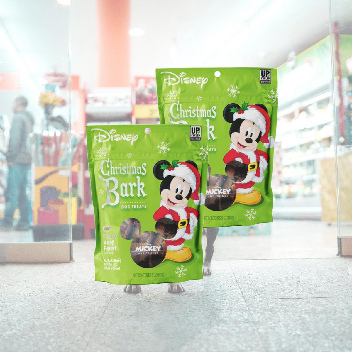 Picture of Phelps Pet 192959905236 5 oz Disney Holiday Collection Christmas Bark Roast Beef Feast Recipe Dog Treats - Pack of 2