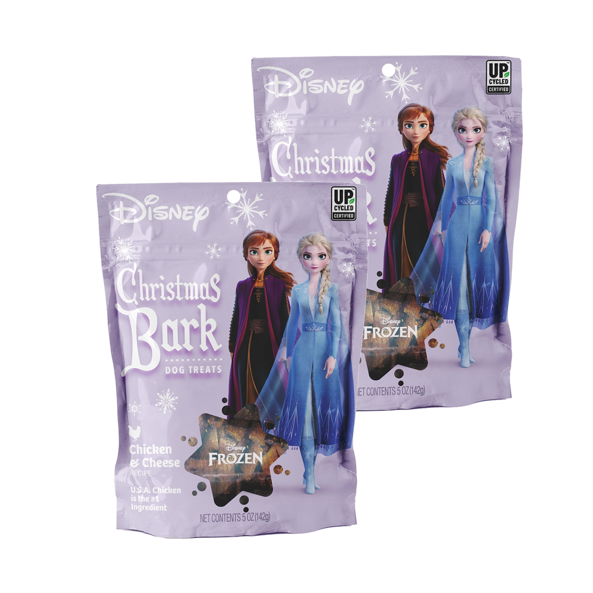 Picture of Phelps Pet 192959905243 5 oz Disney Holiday Collection Christmas Bark Chicken & Cheese Recipe Dog Treats - Pack of 2