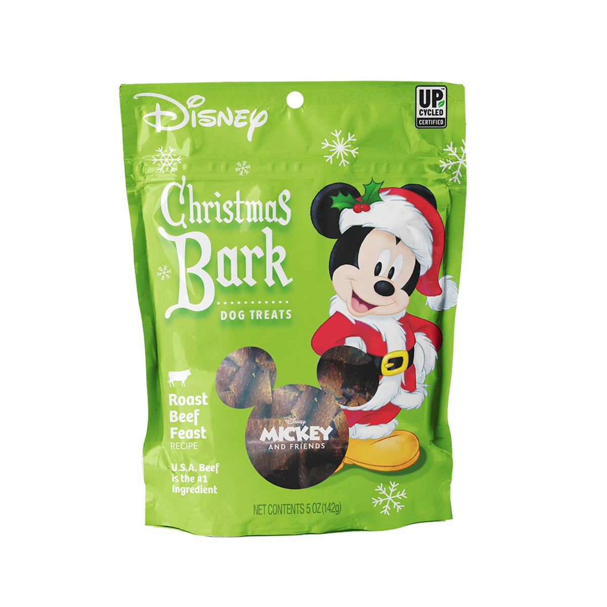 Picture of Phelps Pet 722791300212 5 oz Disney Holiday Collection Christmas Bark Roast Beef Feast Recipe Dog Treats