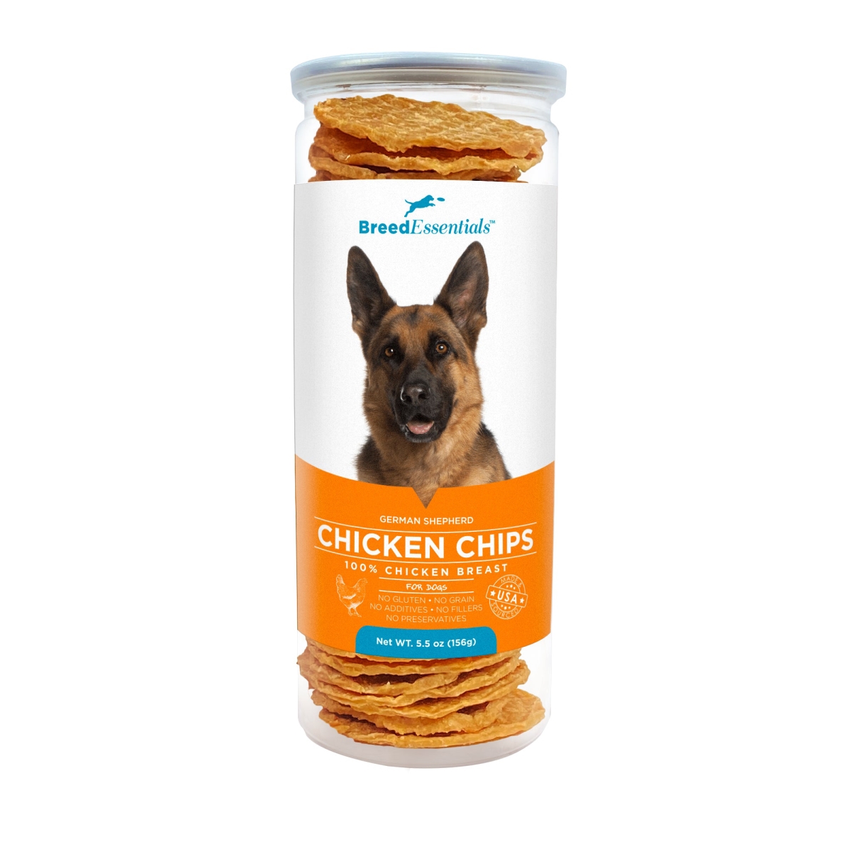 Picture of Breed Essentials 197247000075 5.5 oz Chicken Chips - German Shepherd