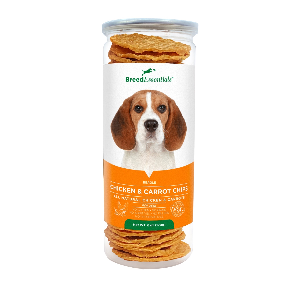 Picture of Breed Essentials 197247000136 6 oz Chicken & Carrot Chips - Beagle