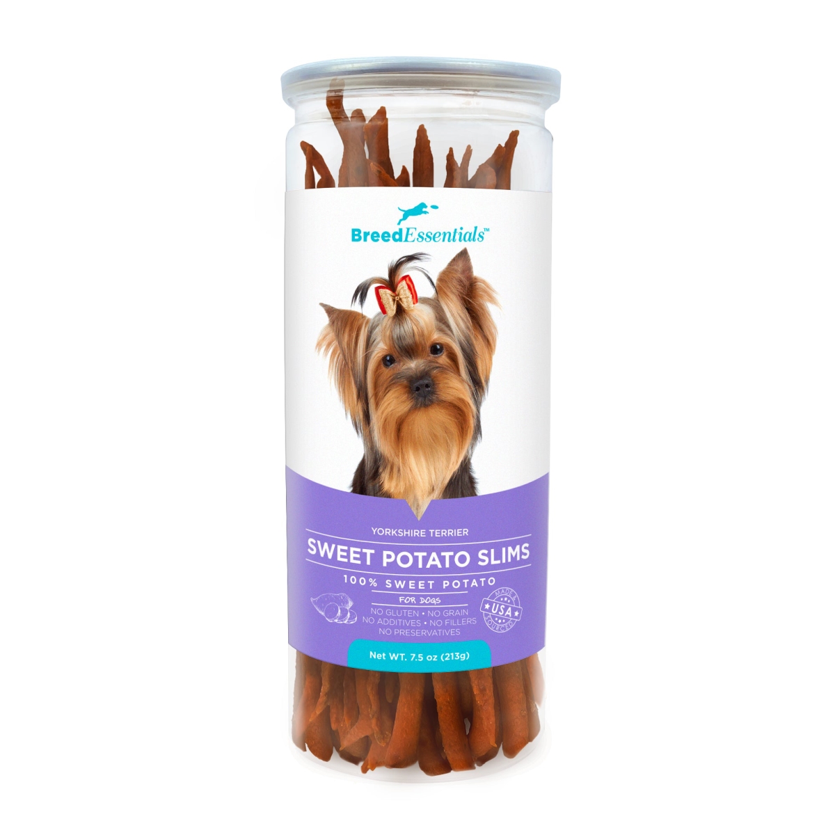 Picture of Breed Essentials 197247000204 7.5 oz Sweet Potato Slims - Yorkshire Terrier