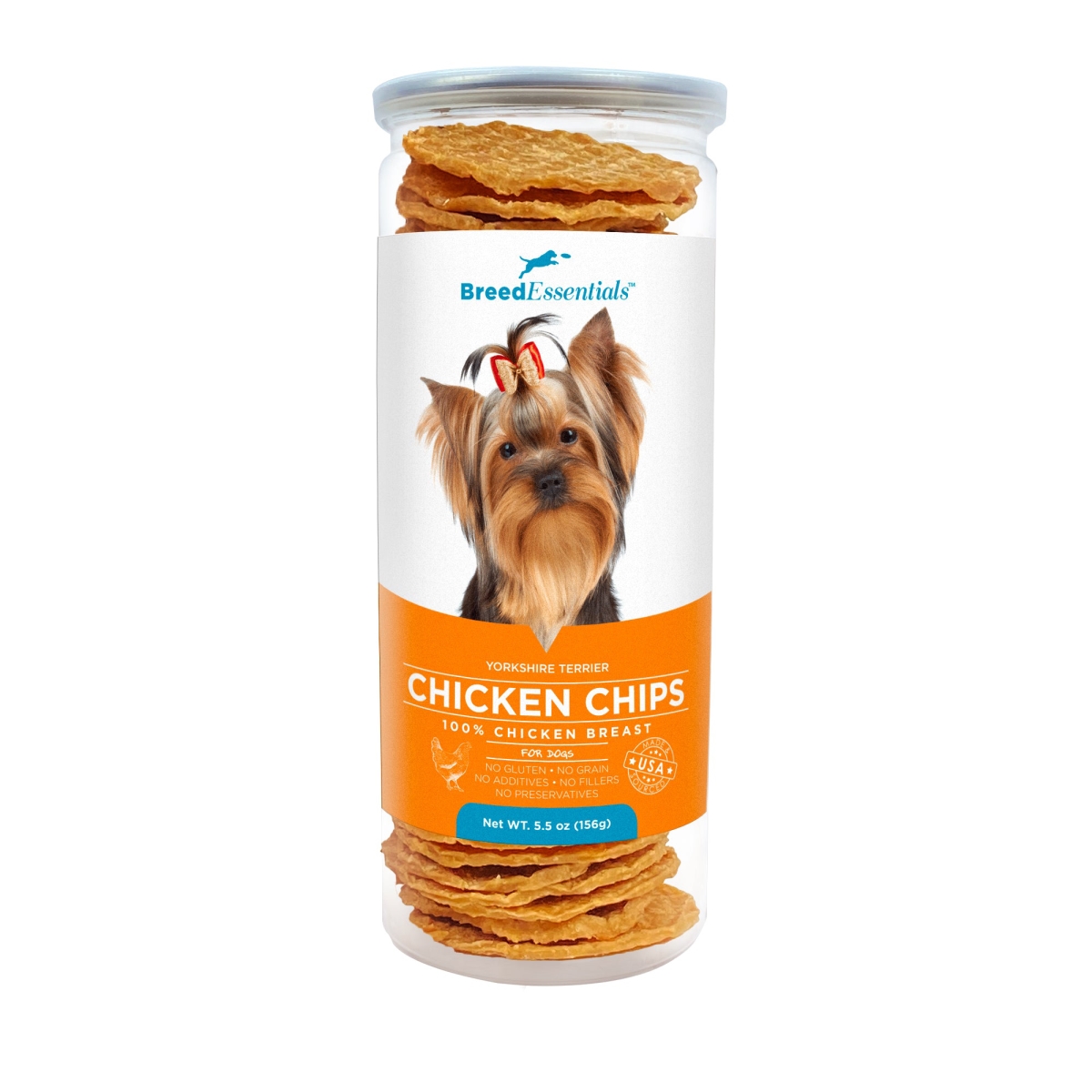 Picture of Breed Essentials 197247000228 5.5 oz Chicken Chips - Yorkshire Terrier