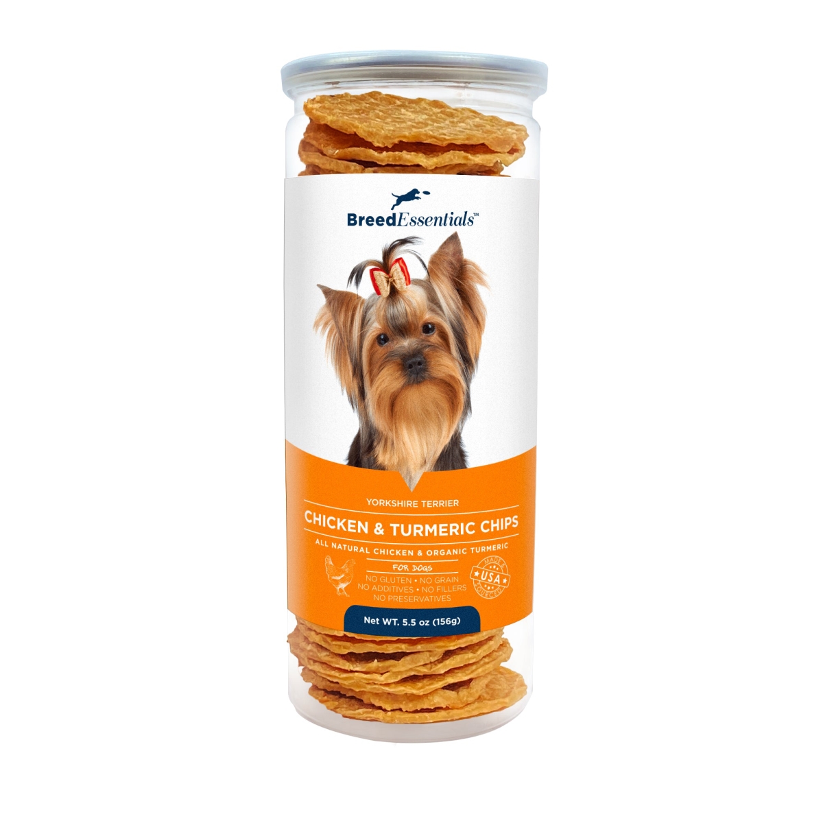 Picture of Breed Essentials 197247000242 5.5 oz Chicken & Turmeric Chips - Yorkshire Terrier